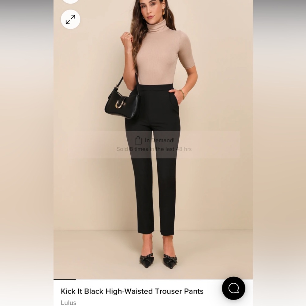 Black high waisted trouser pants-M